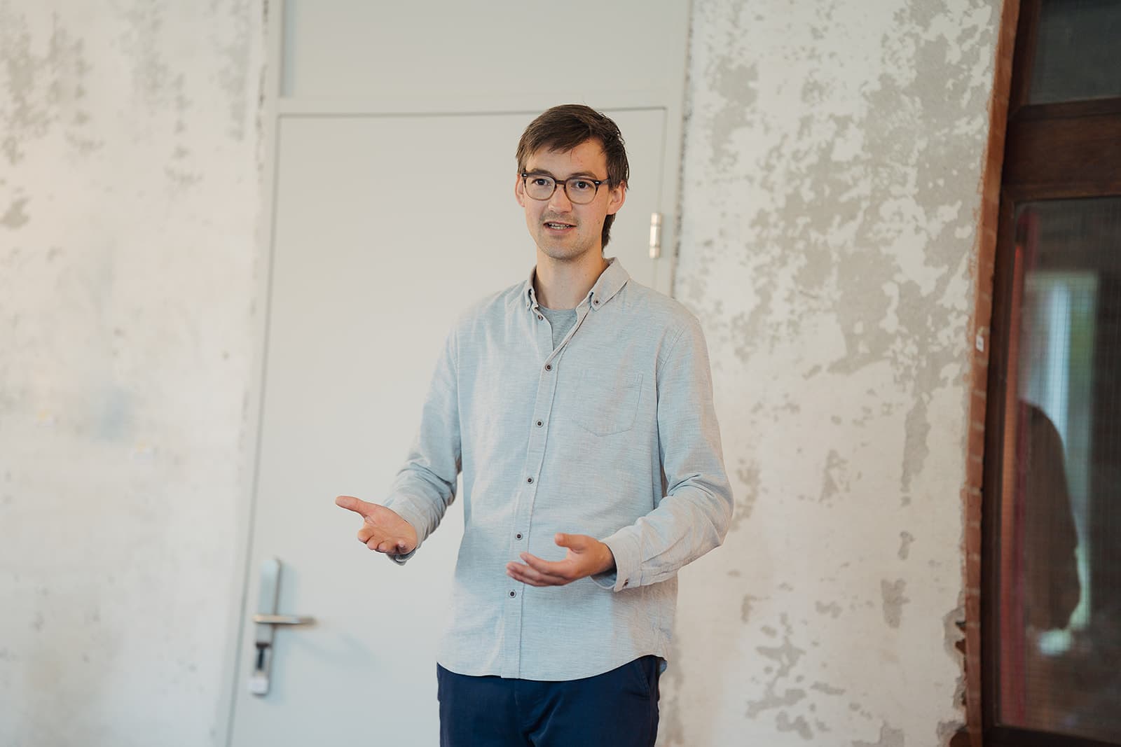 Stanley vertelt tijdens een presentatie